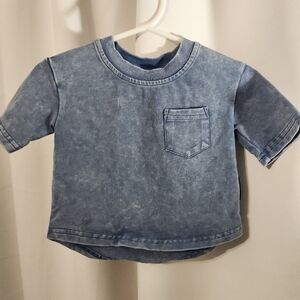 Little Bipsy 0-3m blue shirt